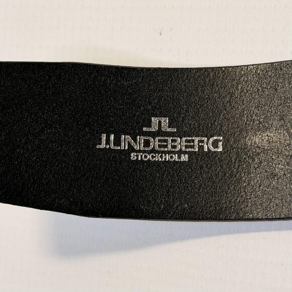J.Lindeberg Belt Mens 34 Leather Made in Italy Sculptural Buckle 56L 9936 986 - Picture 5 of 8